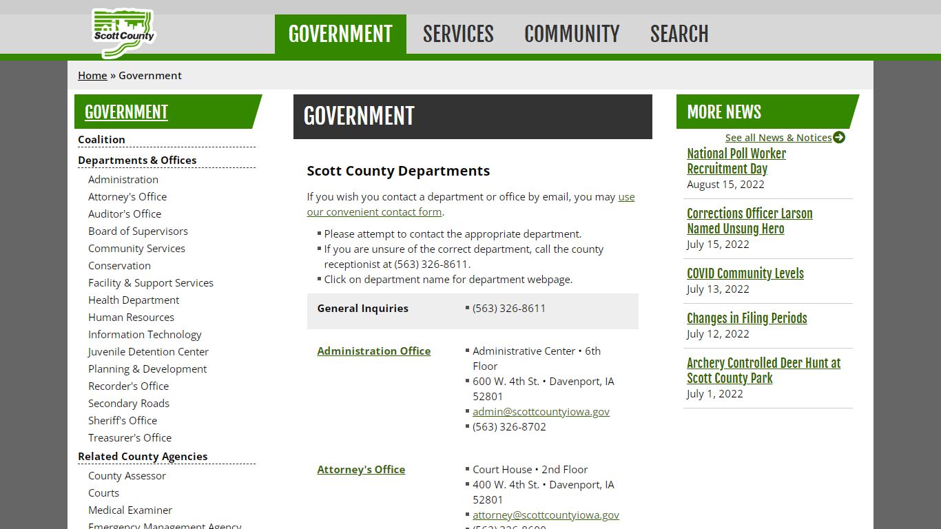 Government | Scott County, Iowa